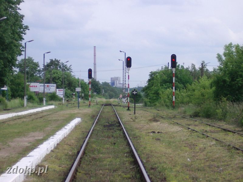 2005-06-06.016 Czerwonak widok w kier Poznania.JPG - Stacja Czerwonak - semafory wyjazdowe w kierunku Poznania Wschd